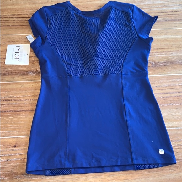 Miraclesuit Crew Neck Workout Tee Blue Small NWT - Picture 9 of 14